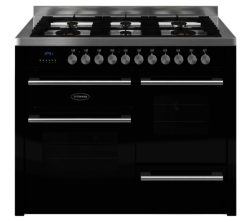 BRITANNIA  Delphi 110 RC11XGGDEK Dual Fuel Range Cooker - Matte Black & Stainless Steel